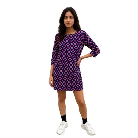 Laundry by Shelli Segal Medium Women’s Stretch Lattice Print Dress - Picture 1 of 7